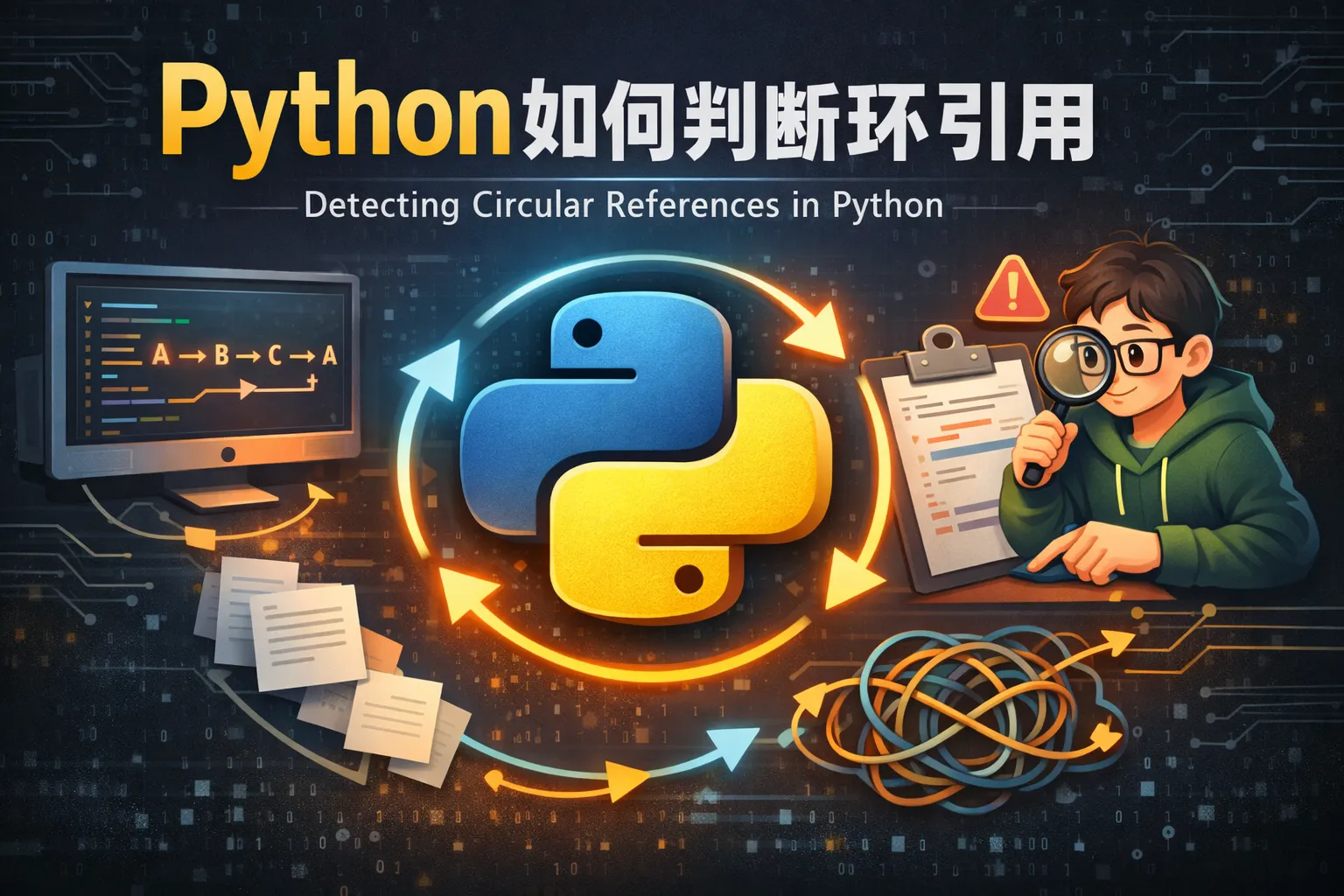 Python如何判断环引用