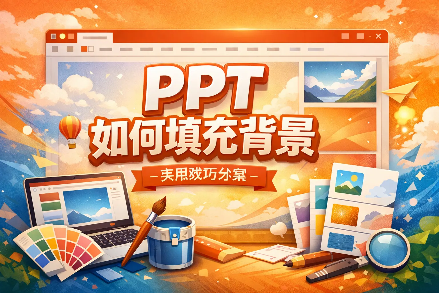 ppt如何填充背景