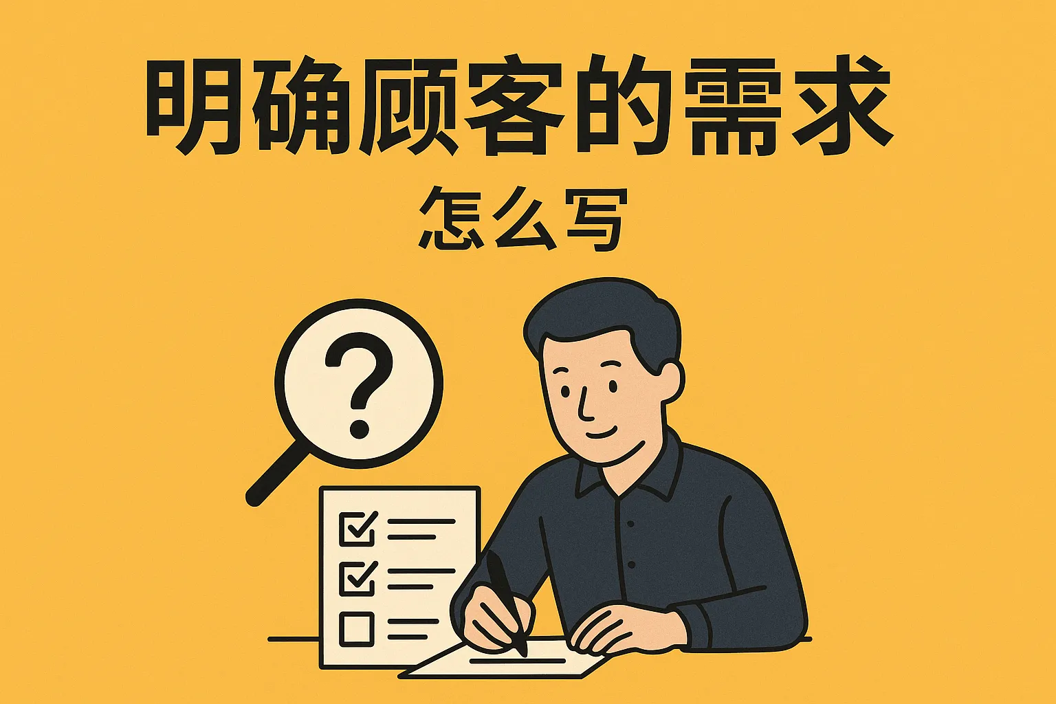 明确顾客的需求怎么写