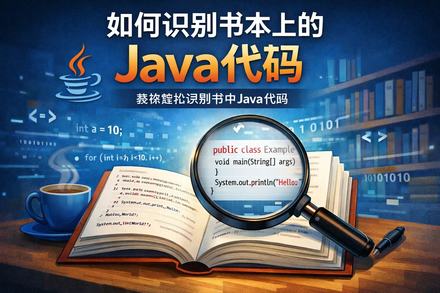 如何识别书本上的java代码