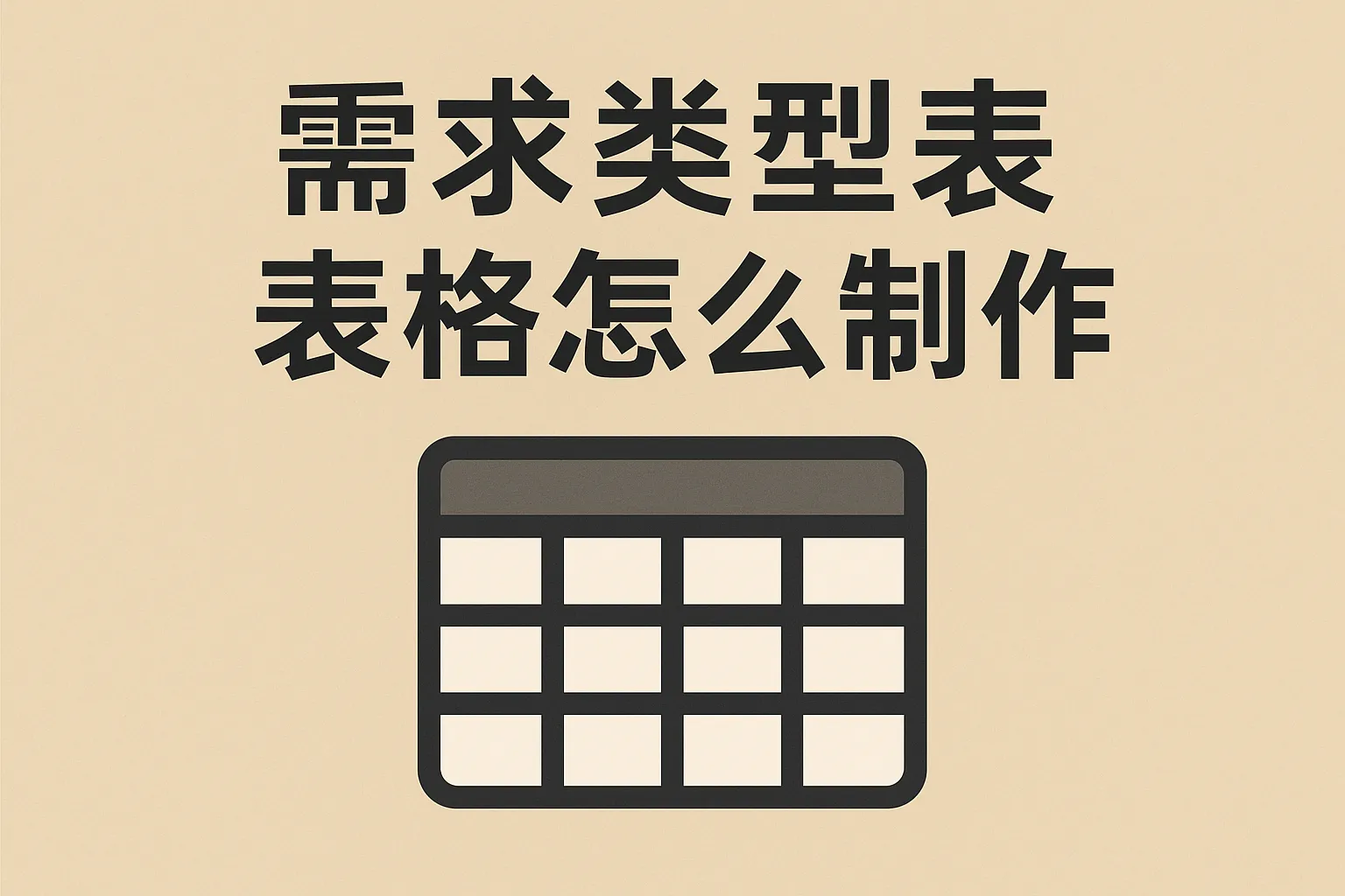 需求类型表格怎么制作的
