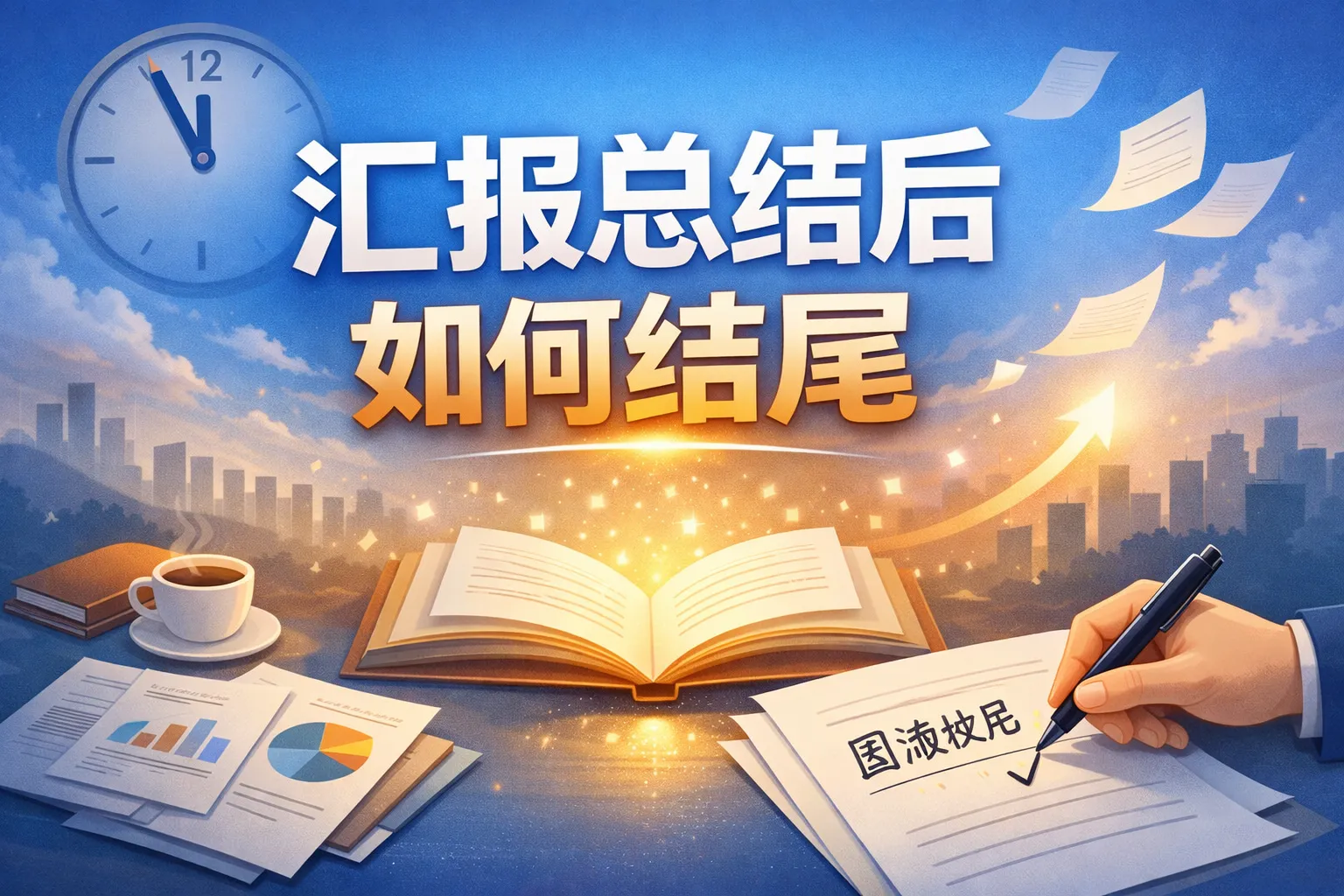 汇报总结后如何结尾