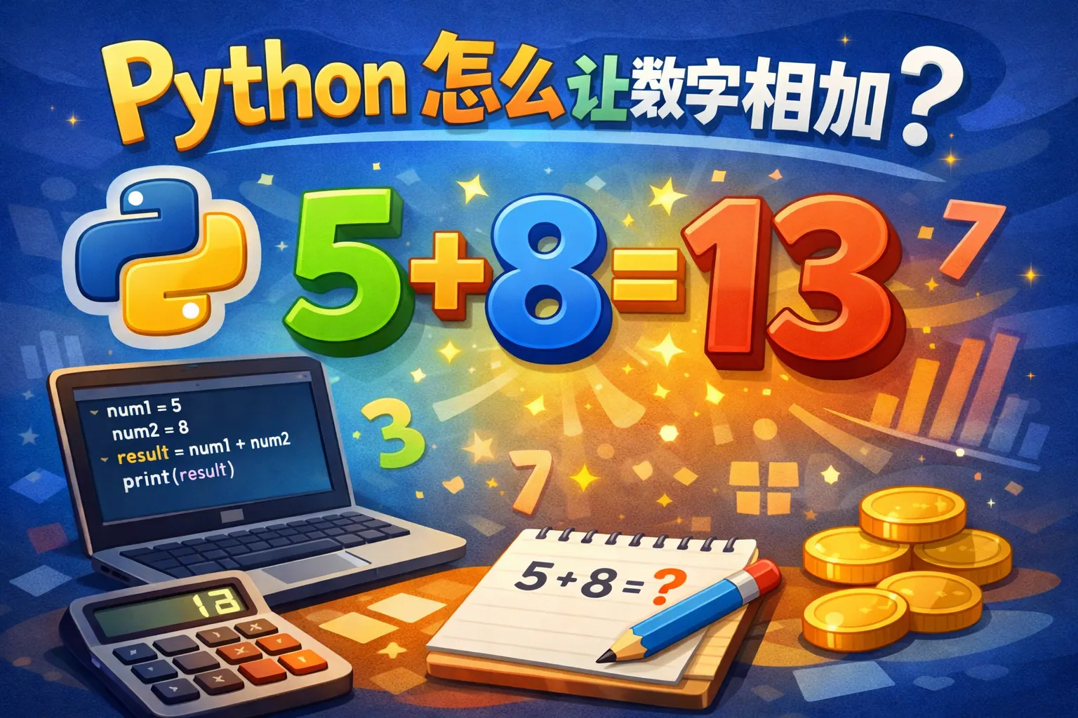 python怎么让数字相加