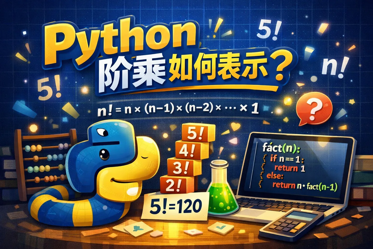 python 阶乘如何表示