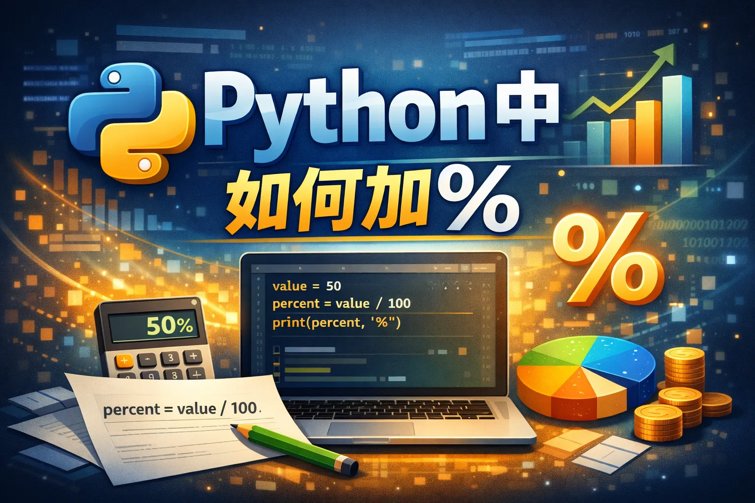 python中如何加%