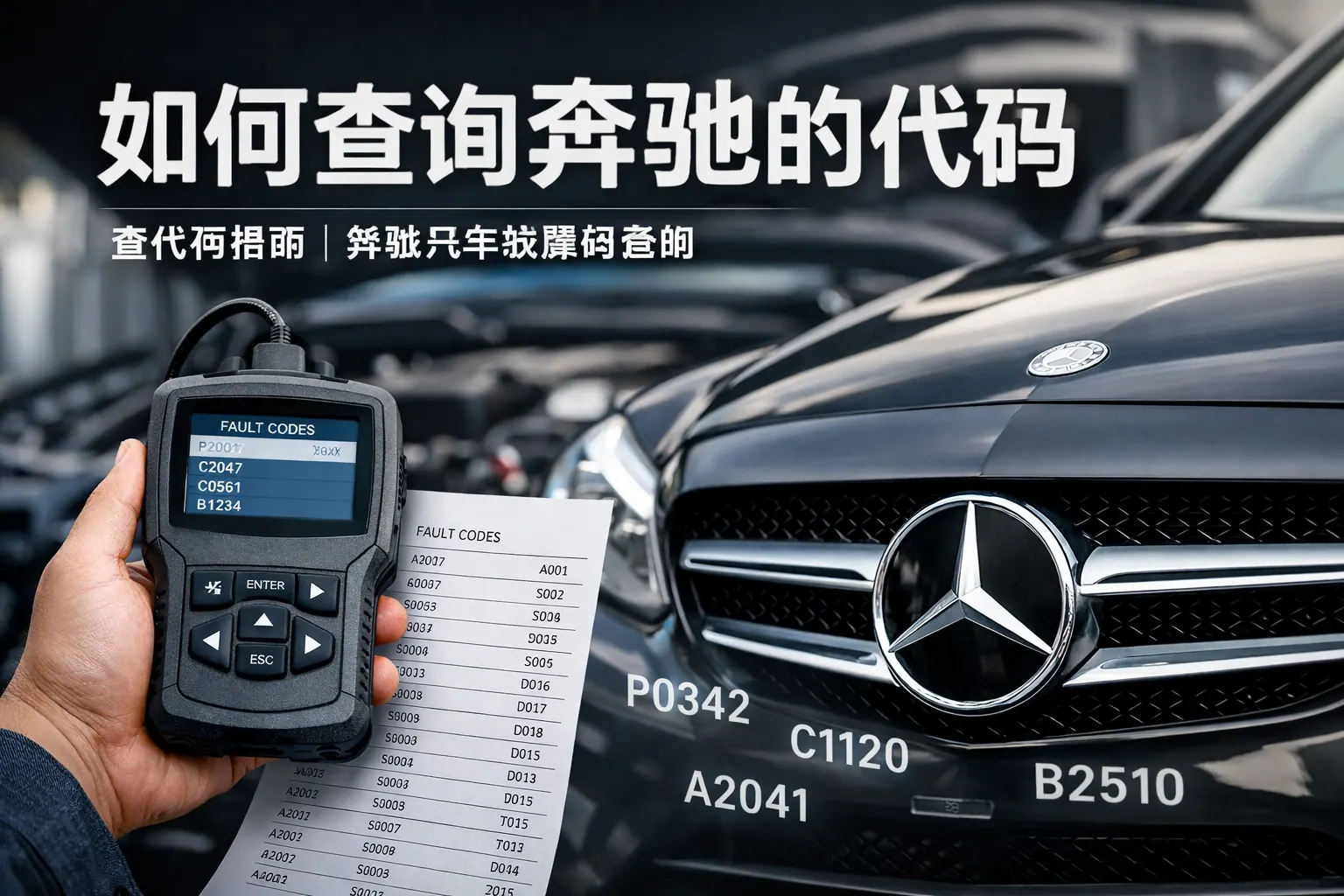 如何查询奔驰的代码