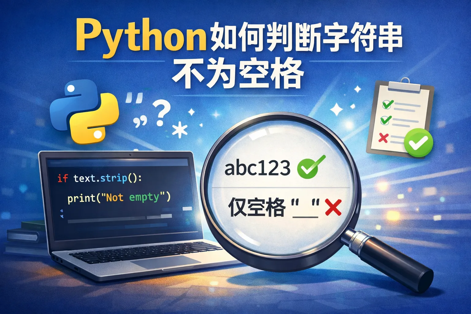 python如何判断字符串不为空格