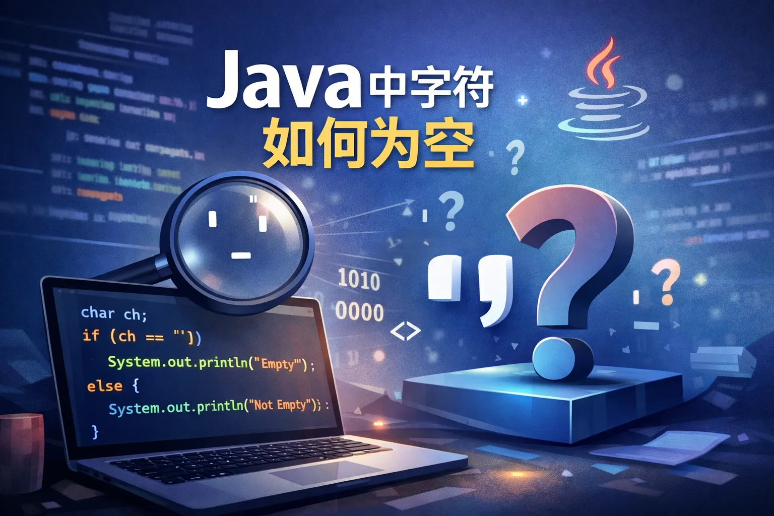 java中字符如何为空