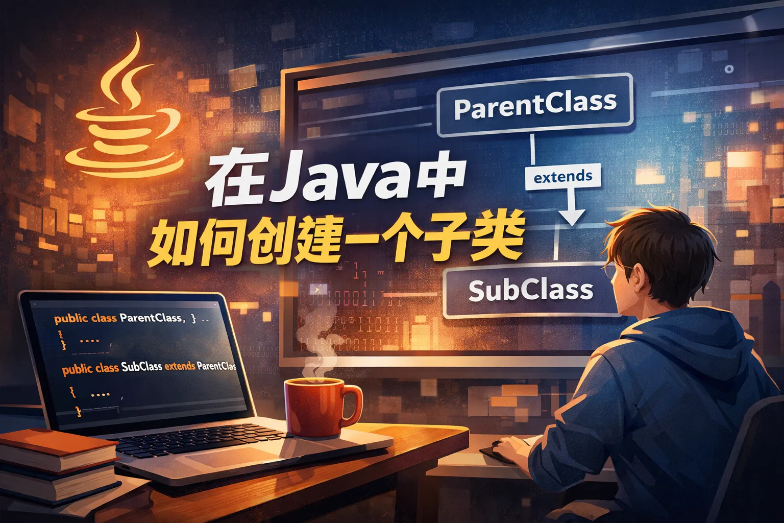 在java中如何创建一个子类