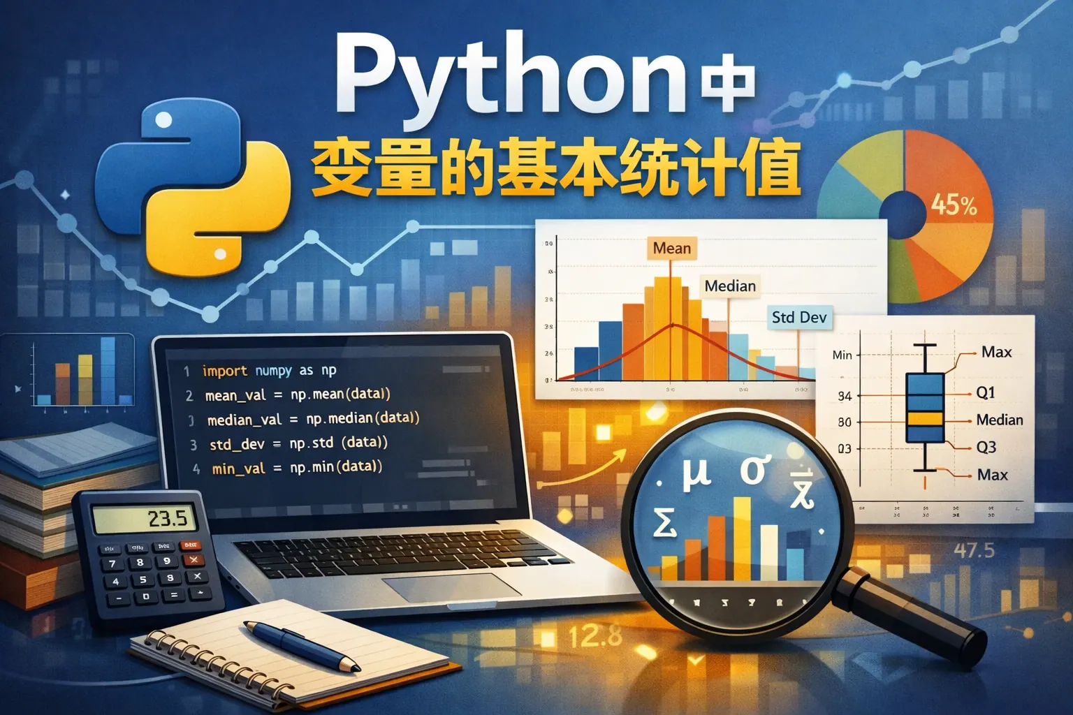 python中变量的基本统计值
