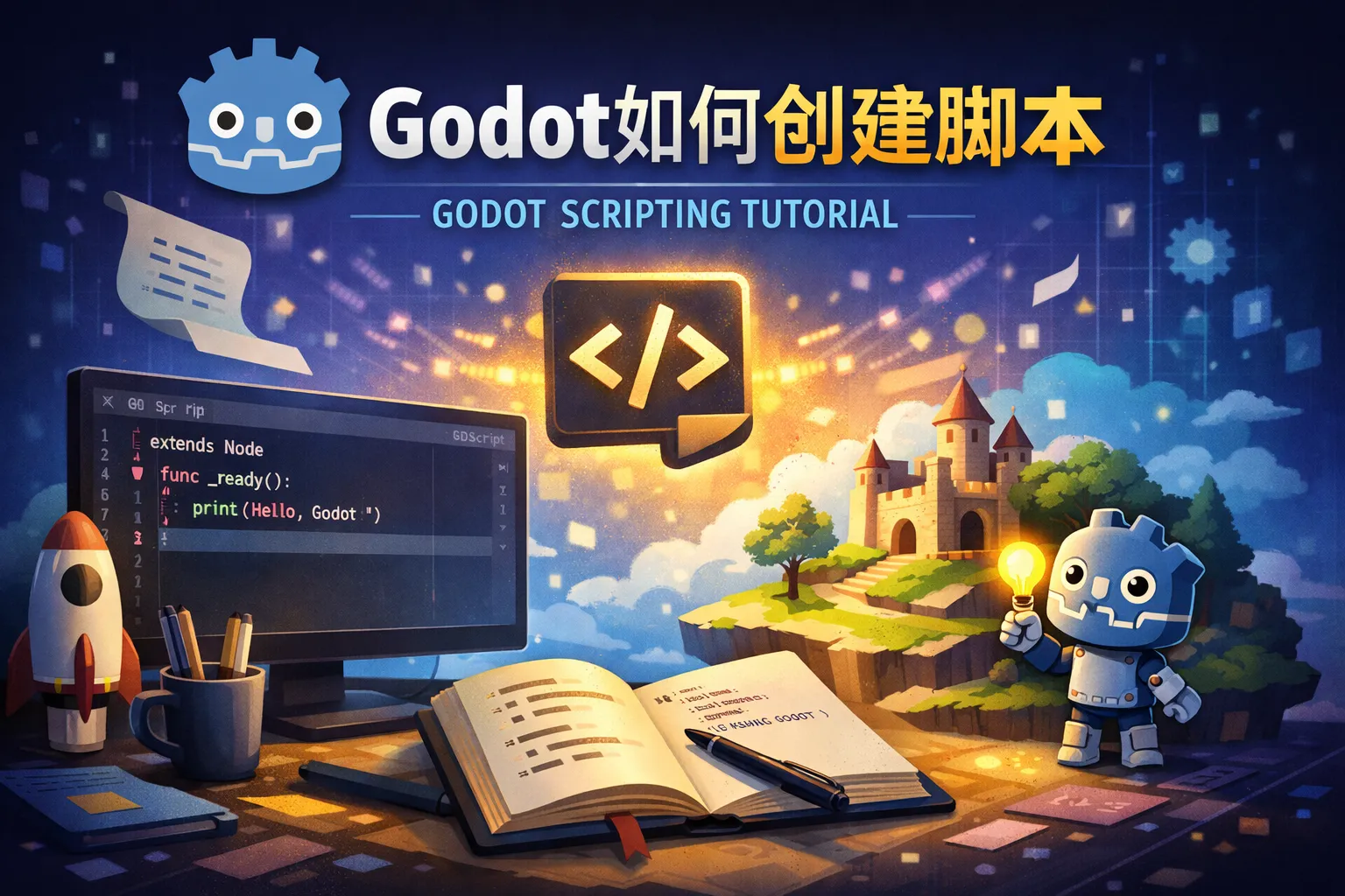 godot如何创建脚本