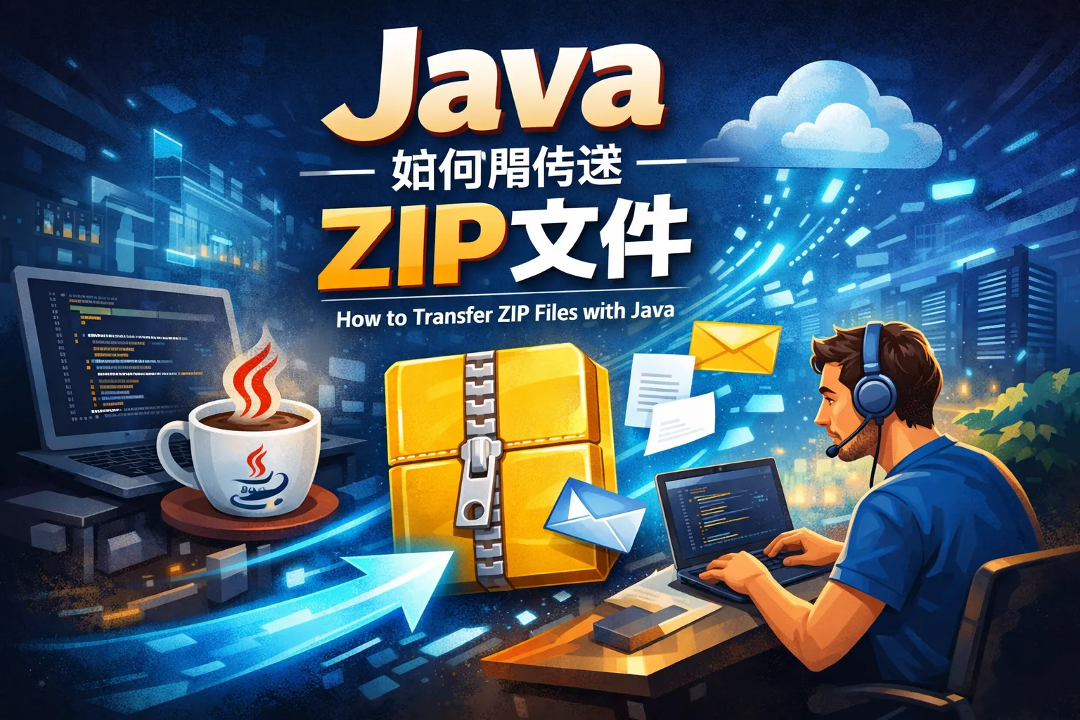 java如何用传送zip文件