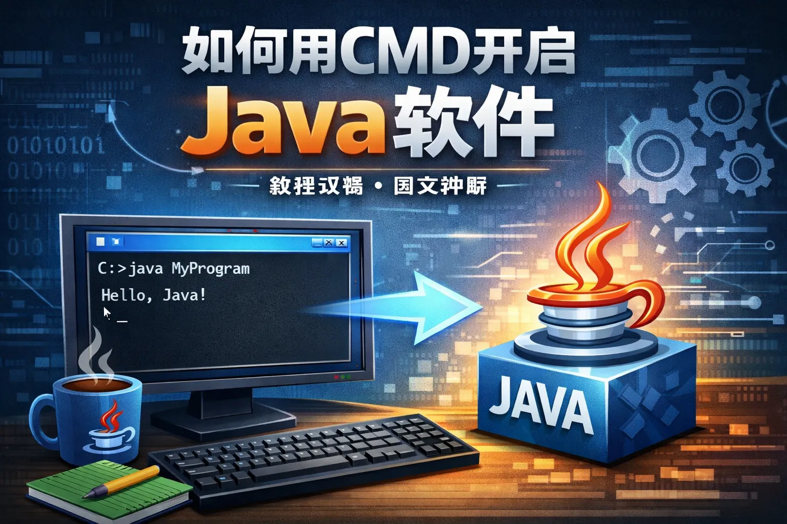 如何用cmd开启java软件