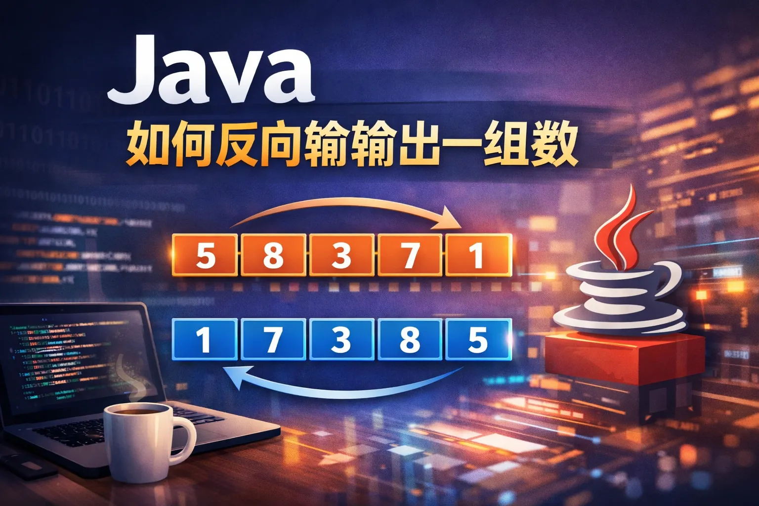 java如何反向输出一组数