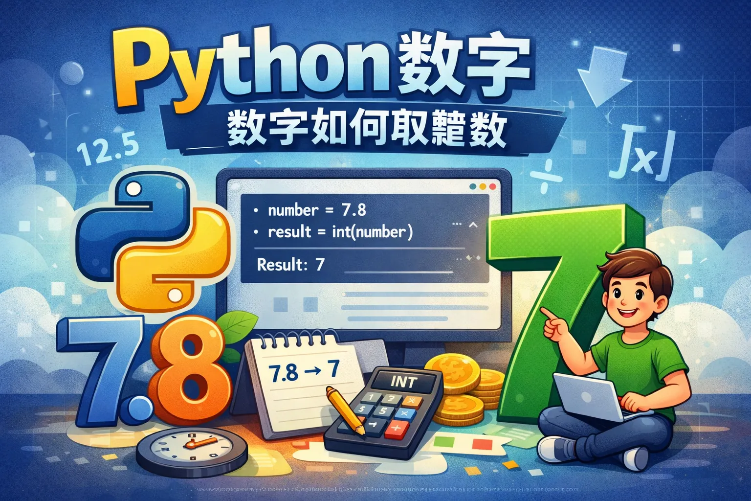 python数字如何取整数