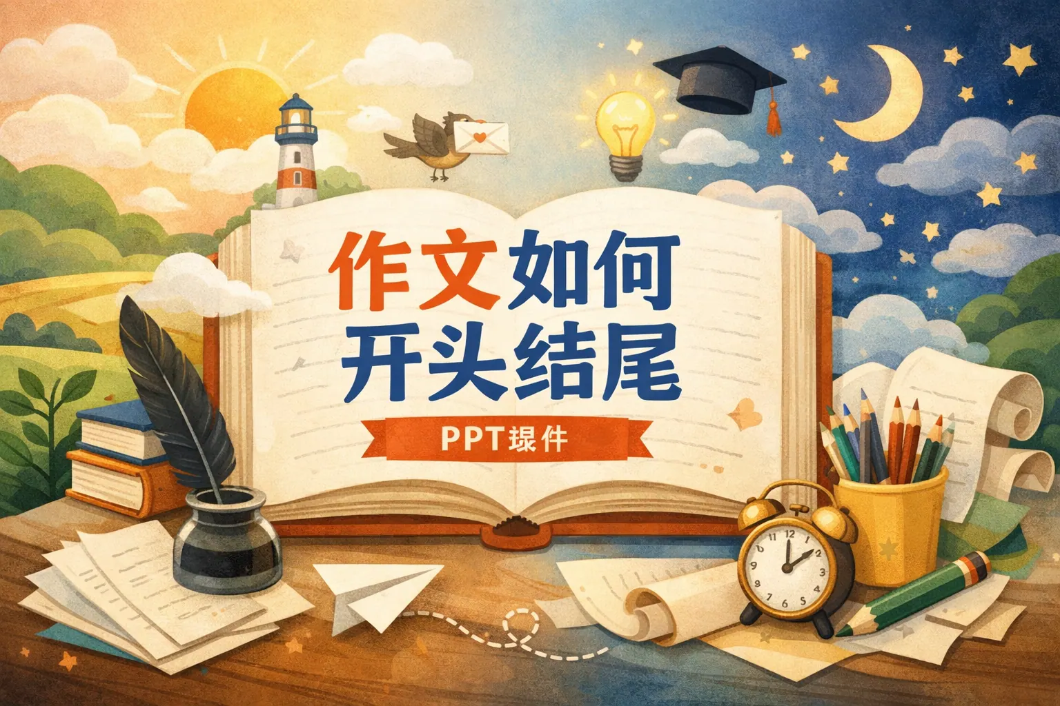 作文如何开头结尾ppt