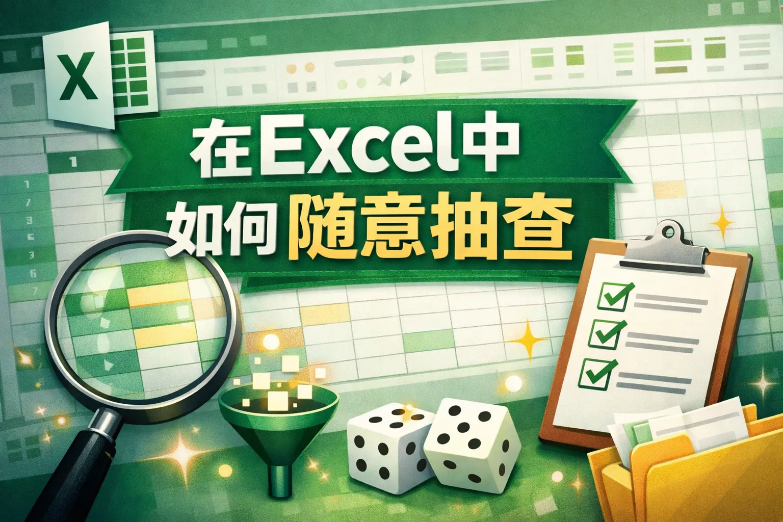 在excel中如何随意抽查