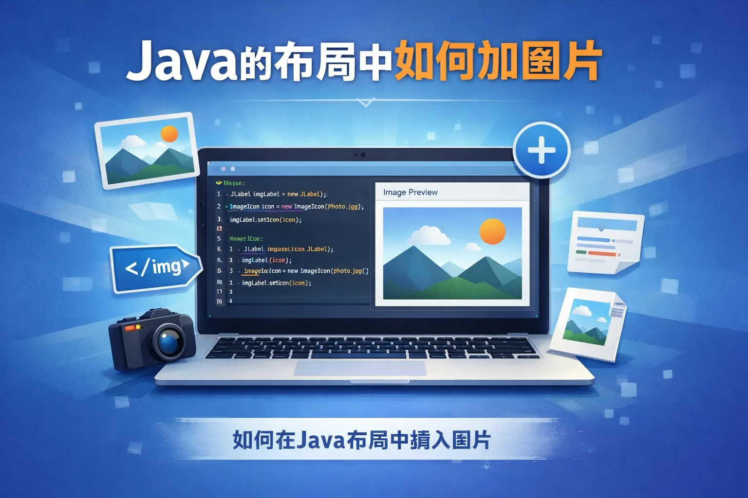 java的布局中如何加图片