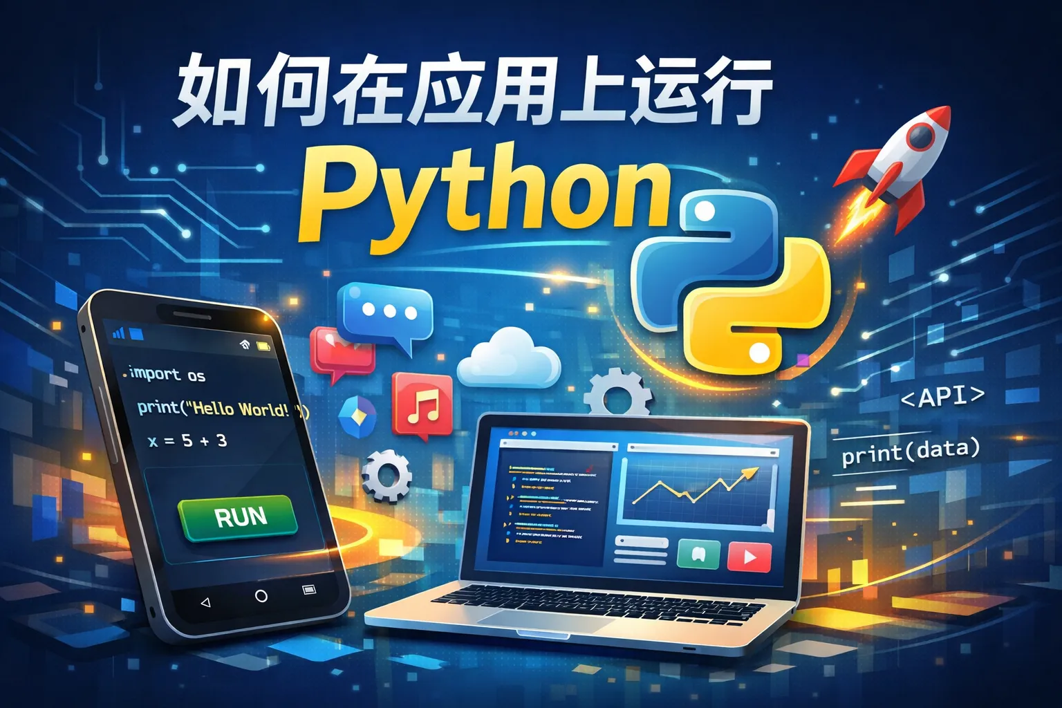 如何在应用上运行python