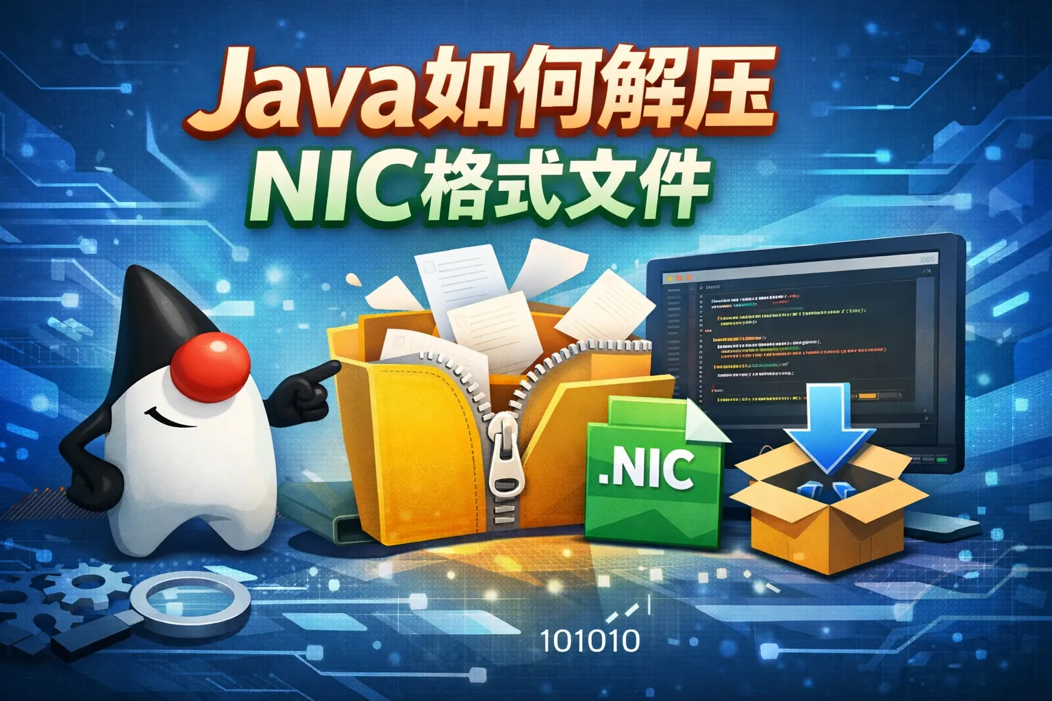 java如何解压nic格式文件