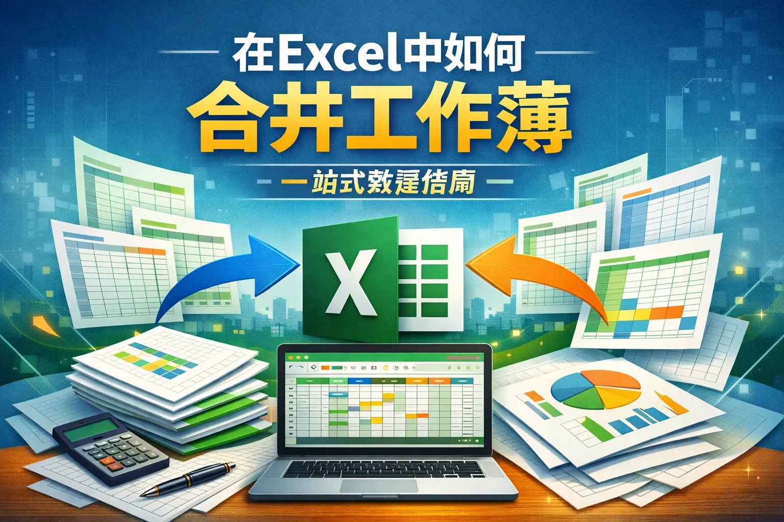 在excel中如何合并工作薄