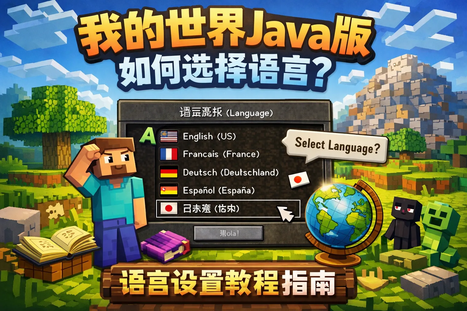 我的世界java版如何选择语言