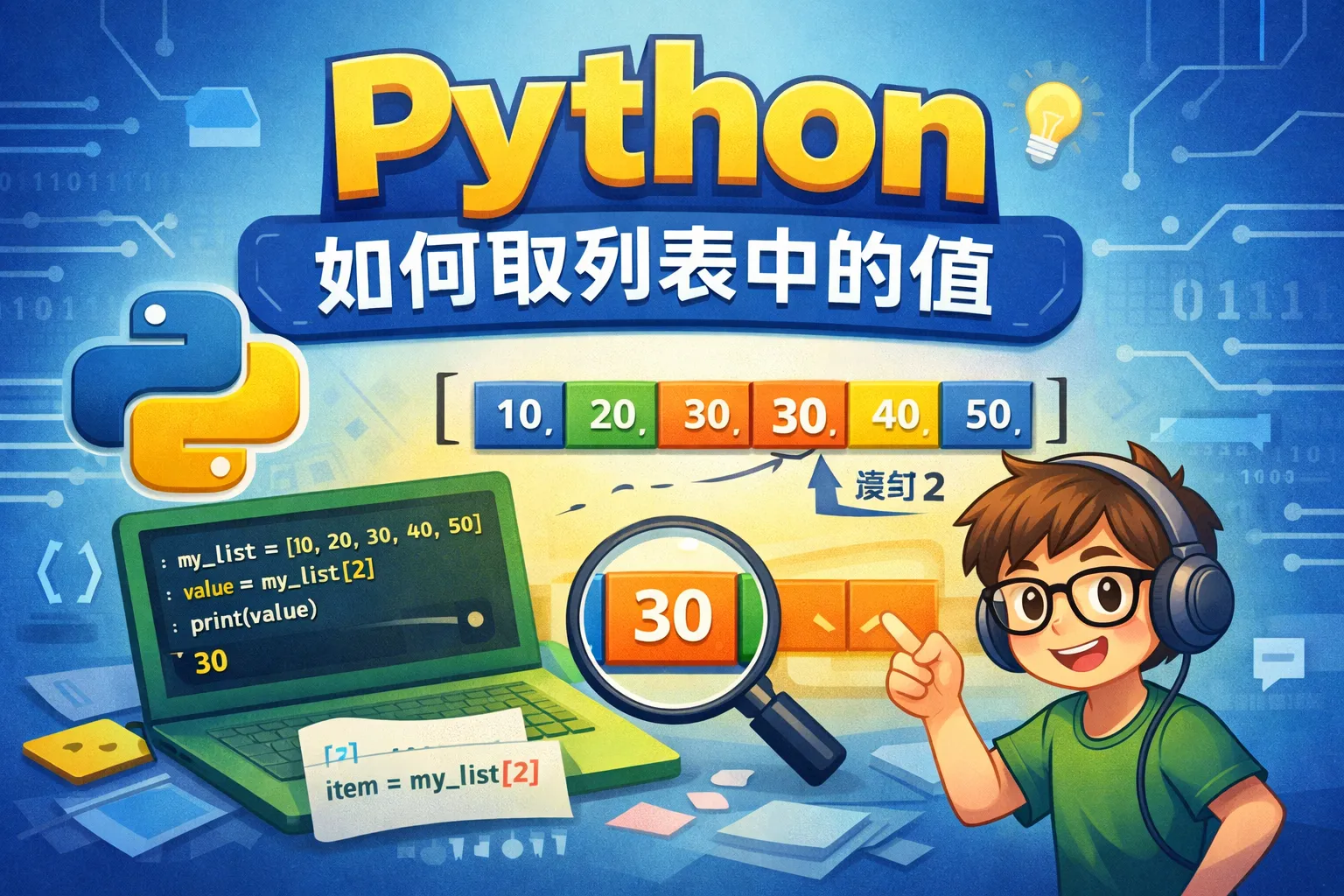 python如何取列表中的值