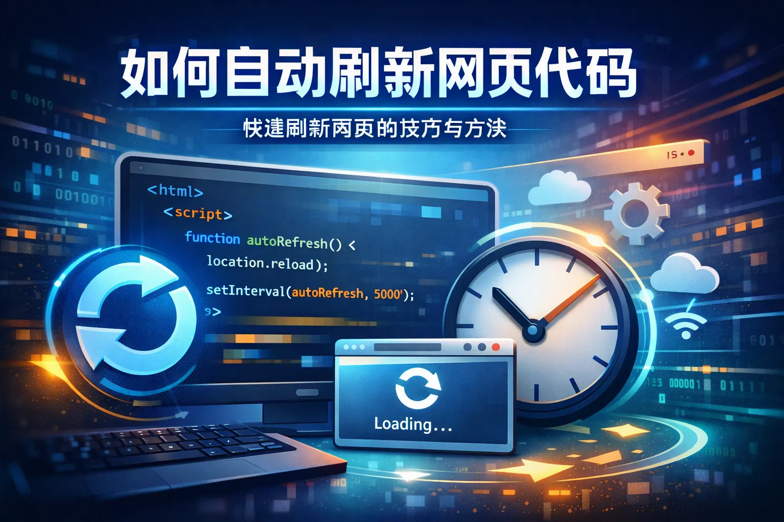 如何自动刷新网页代码