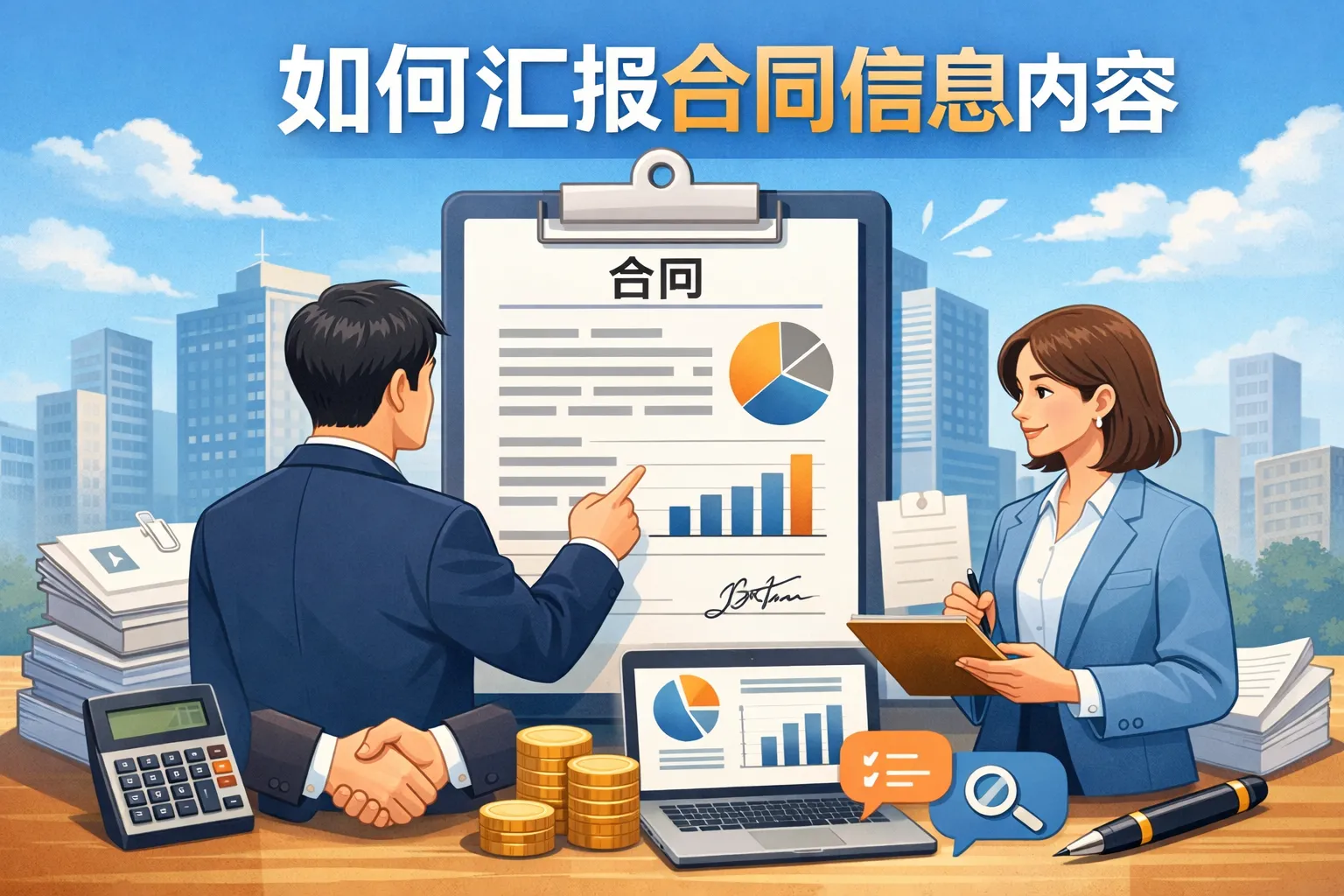 如何汇报合同信息内容