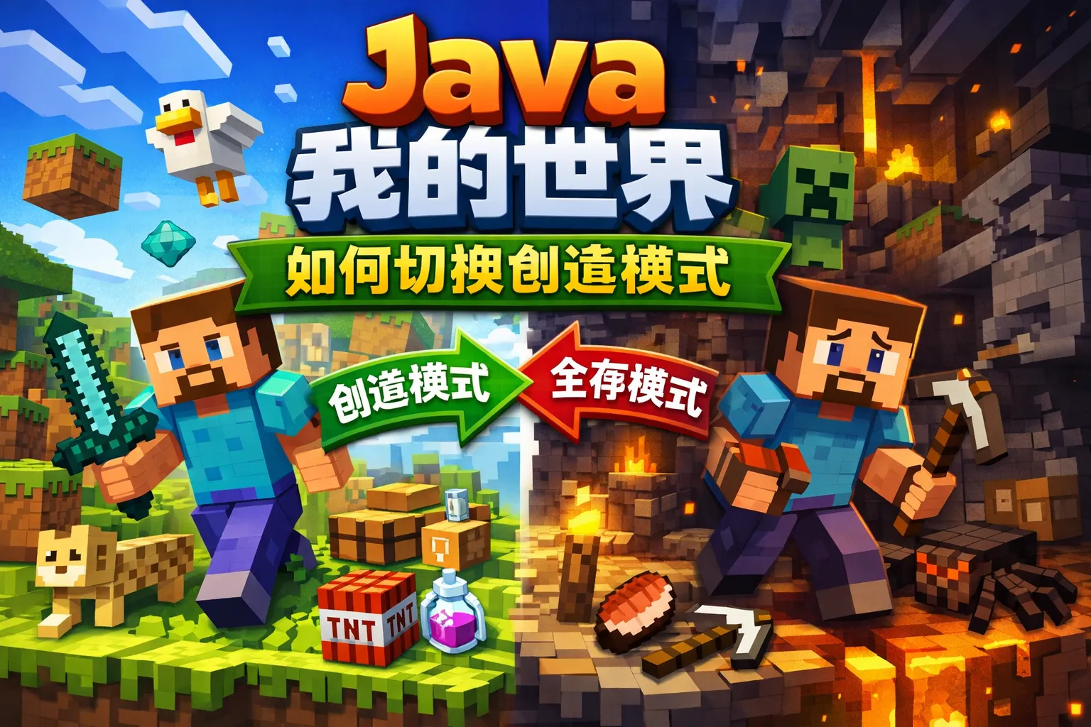 java我的世界如何切换创造模式