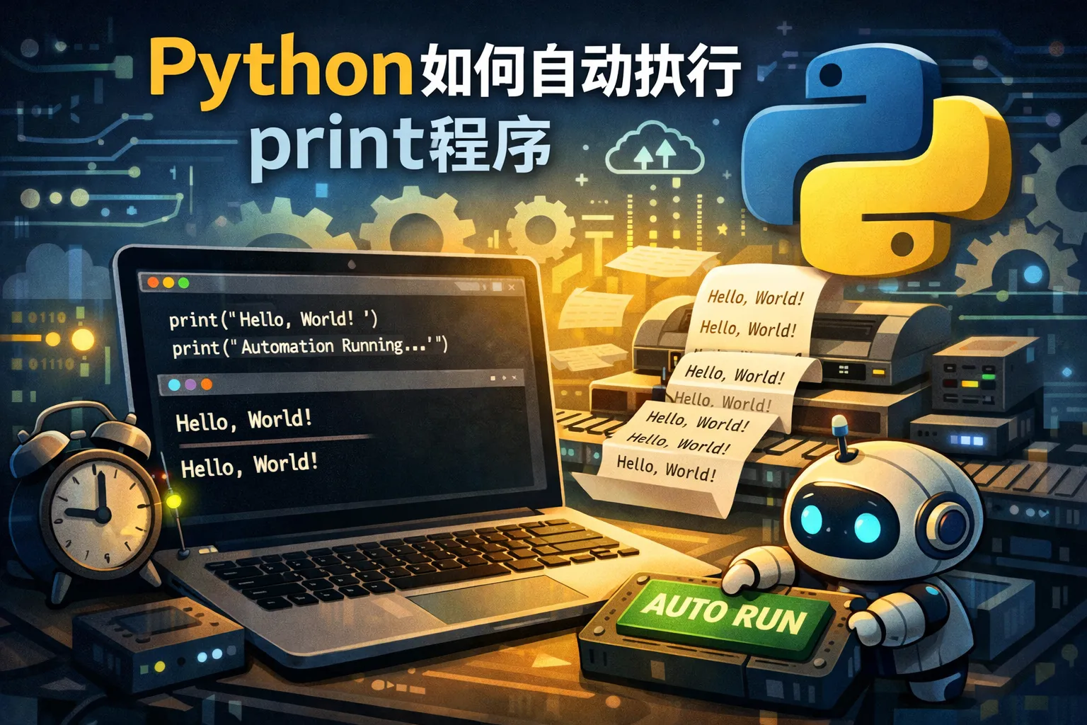 python如何自动执行print程序