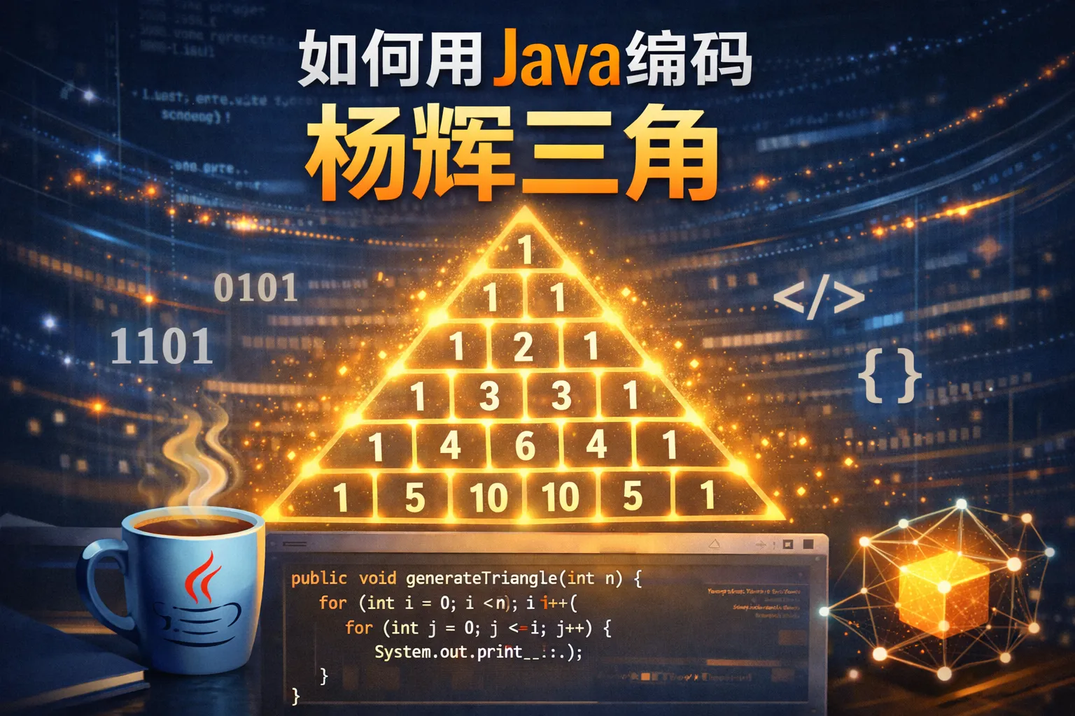 如何用java编码杨辉三角