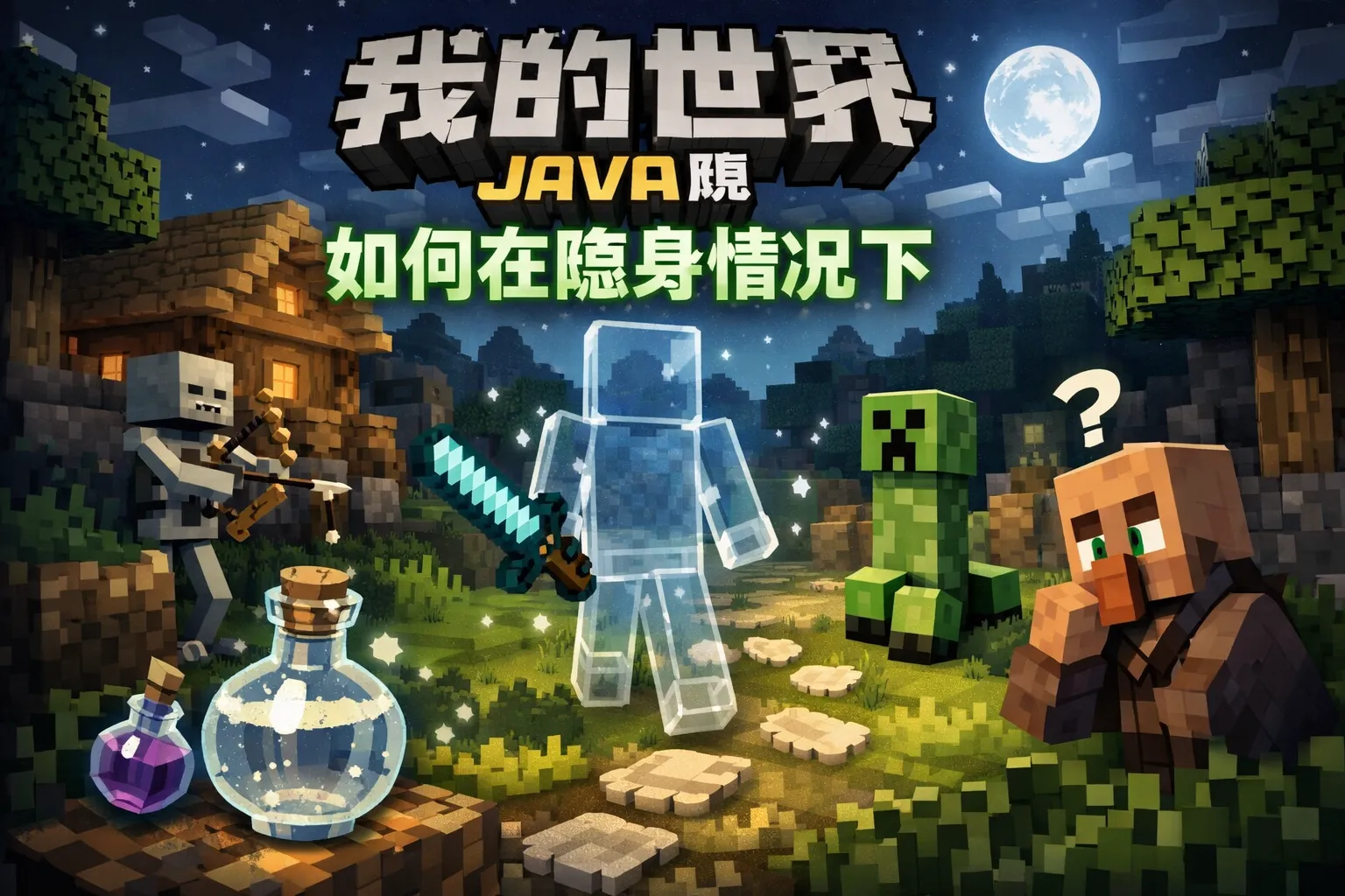我的世界java如何在隐身情况下