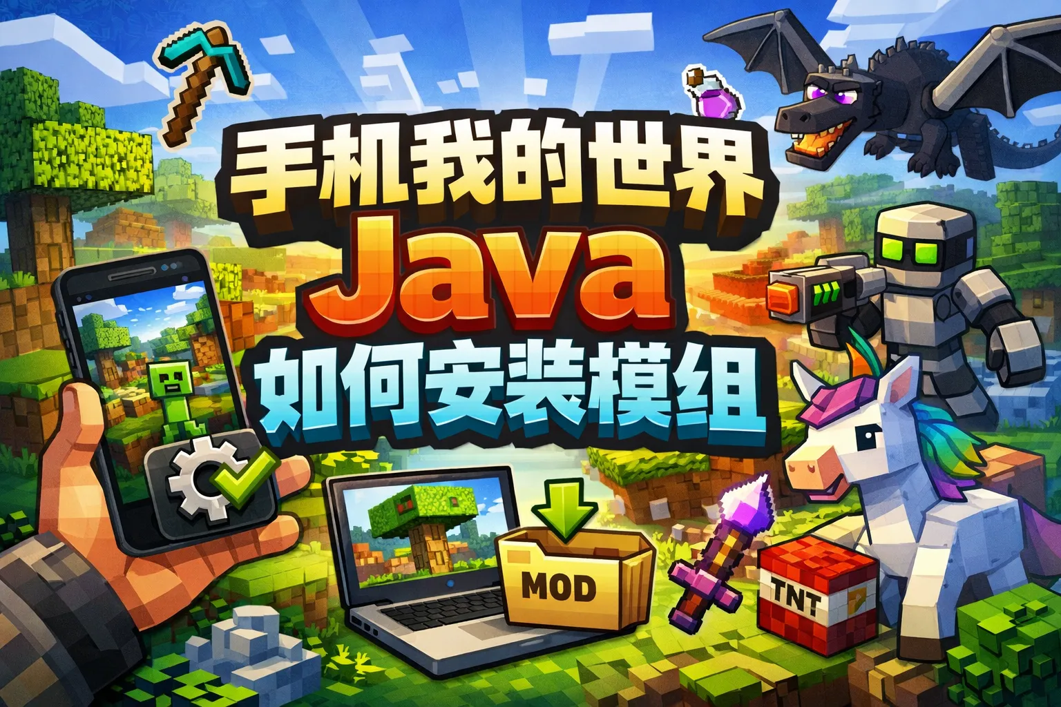 手机我的世界java如何安装模组
