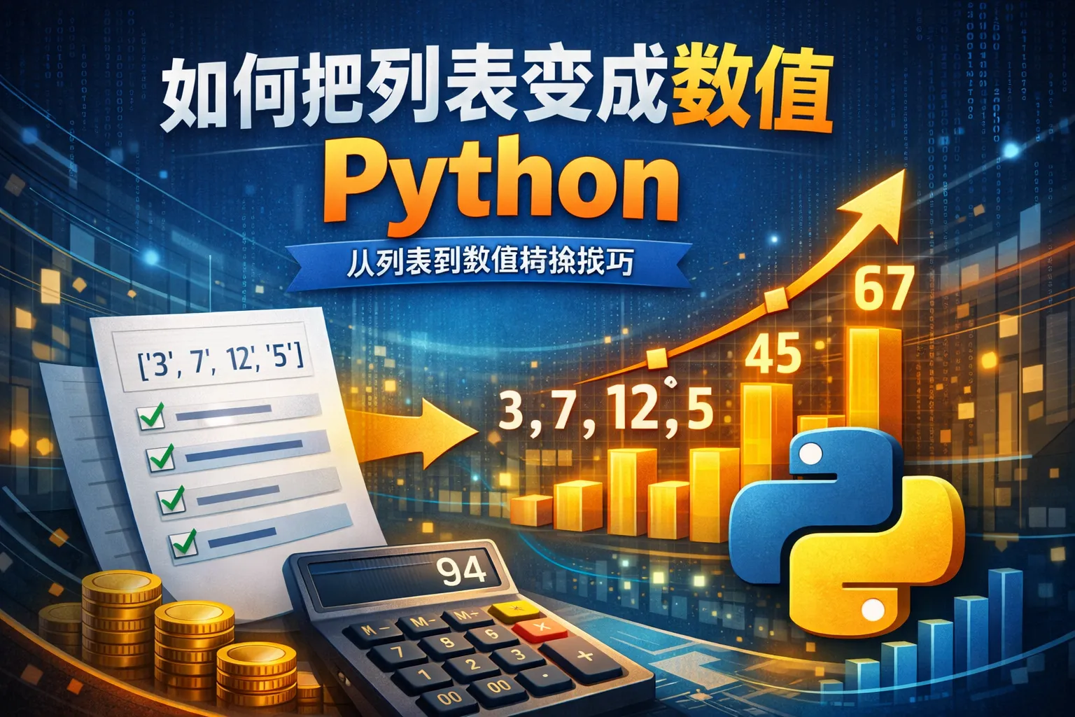如何把列表变成数值python