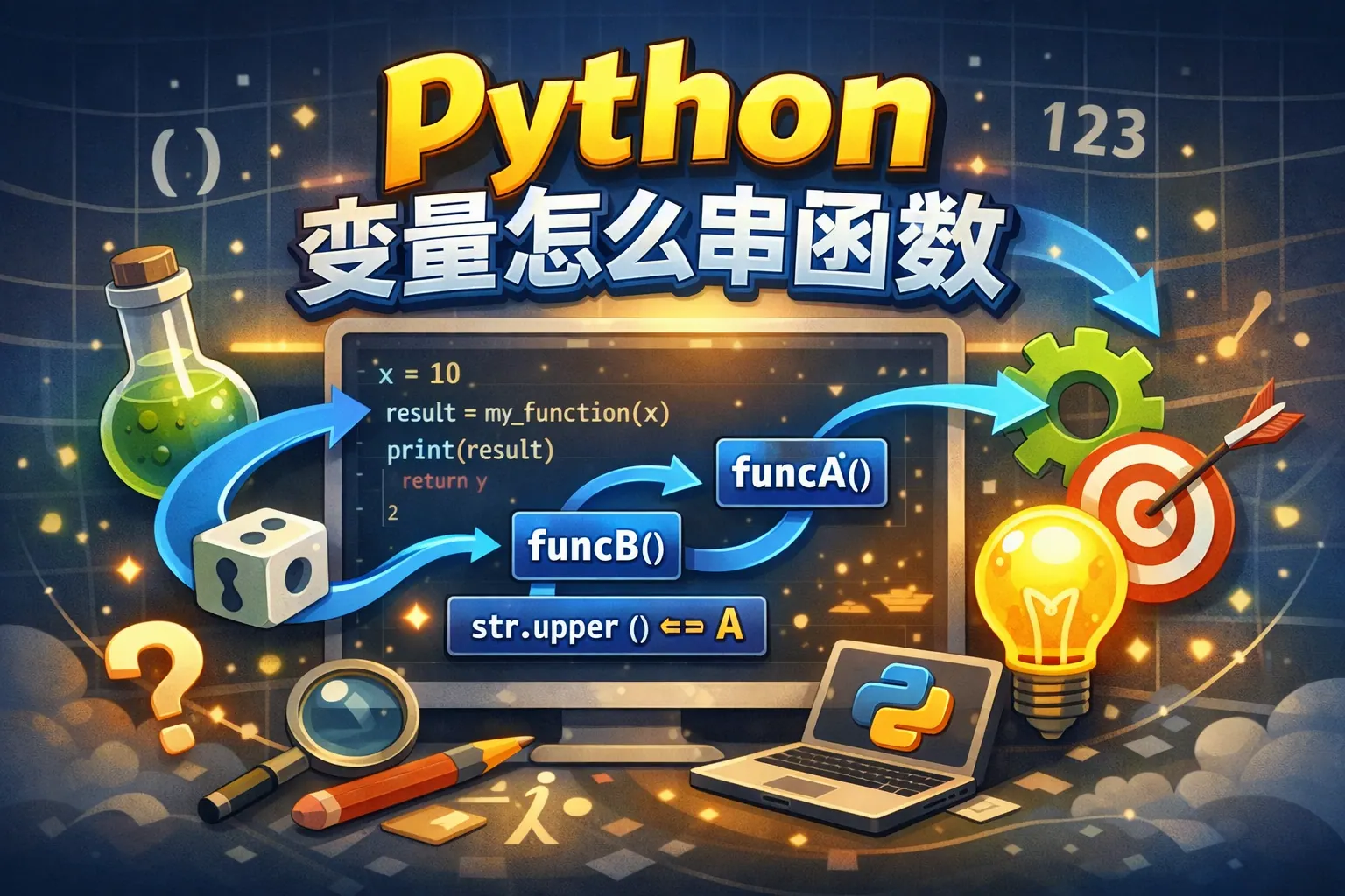 python变量怎么串函数