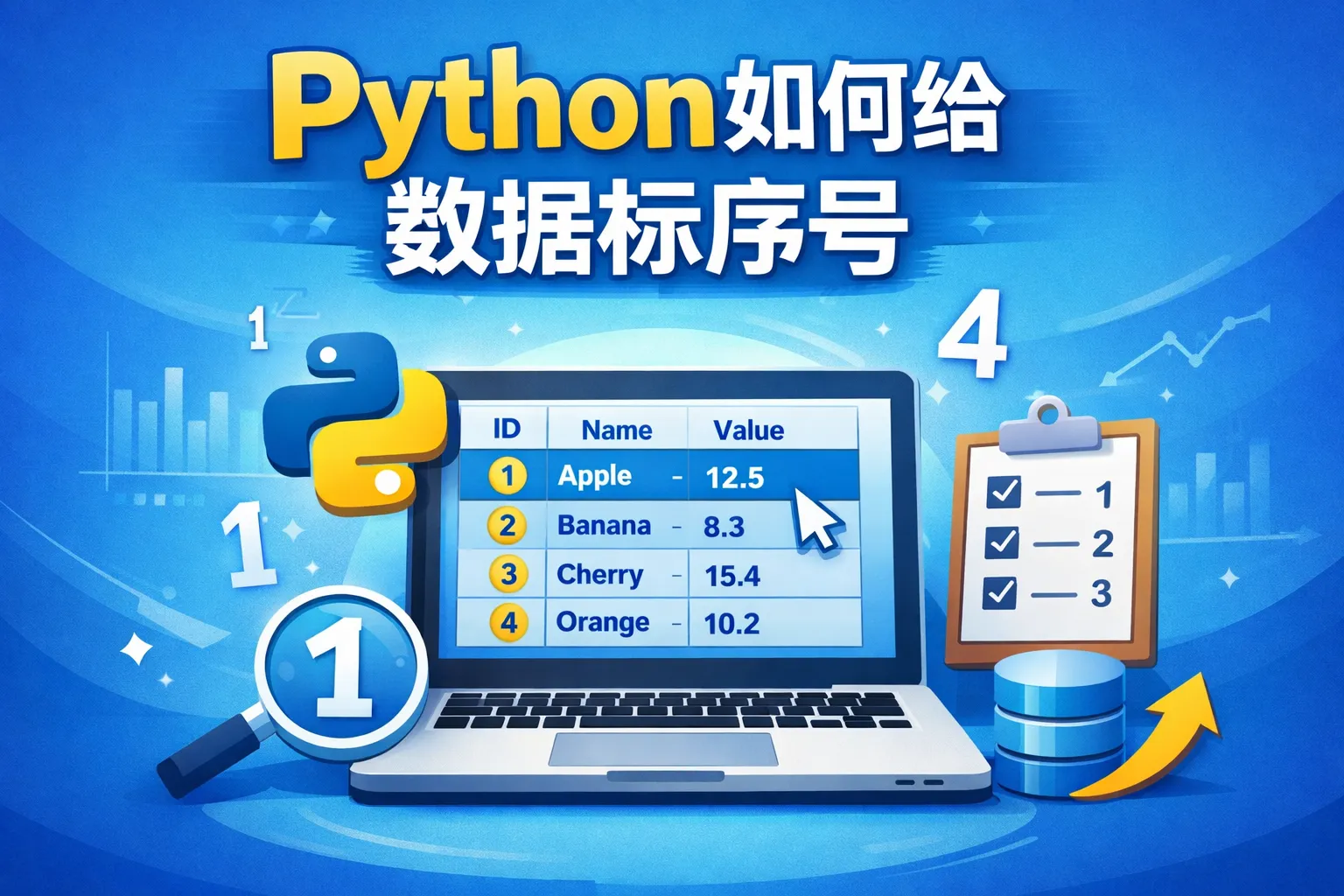 python如何给数据标序号