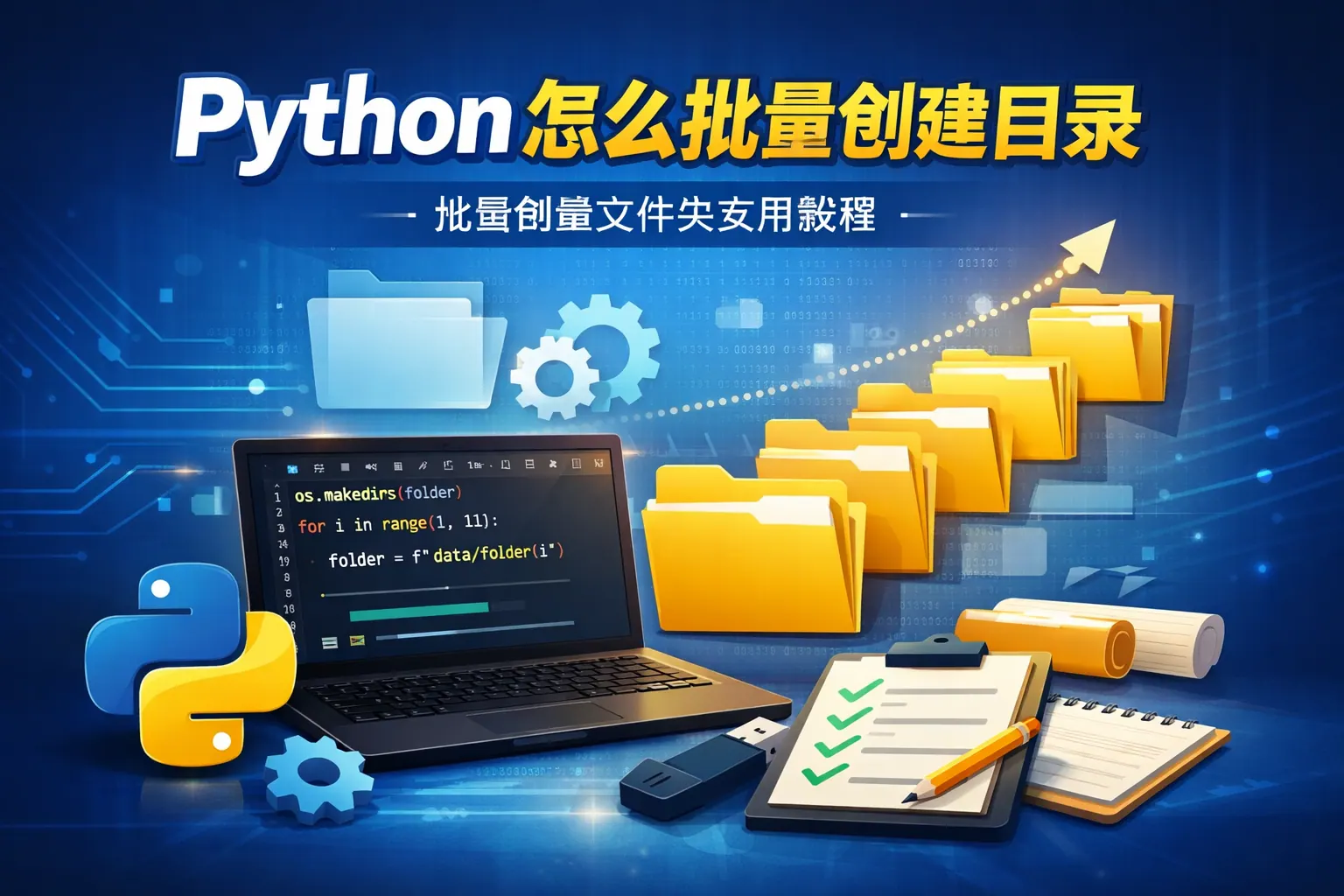 python怎么批量创建目录