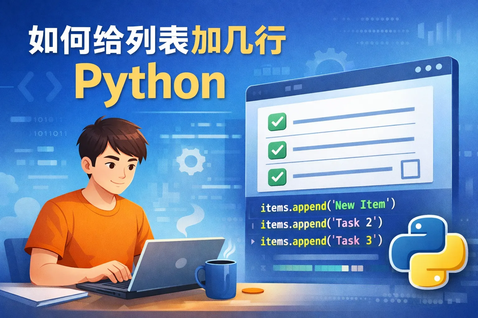 如何给列表加几行python