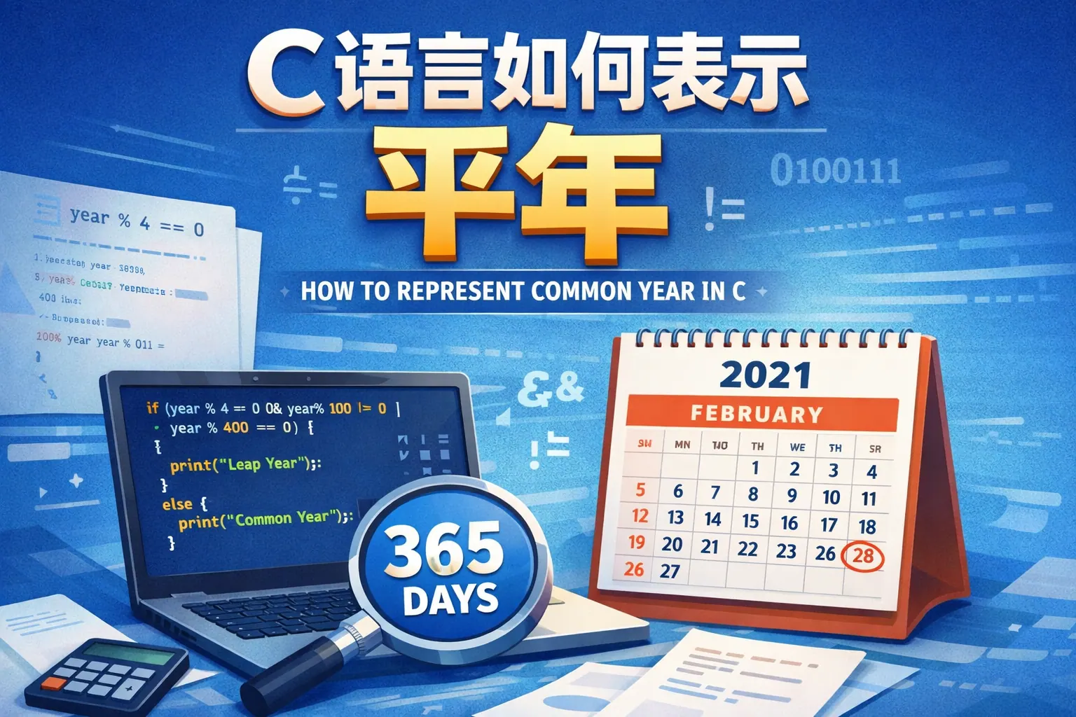 c语言如何表示平年