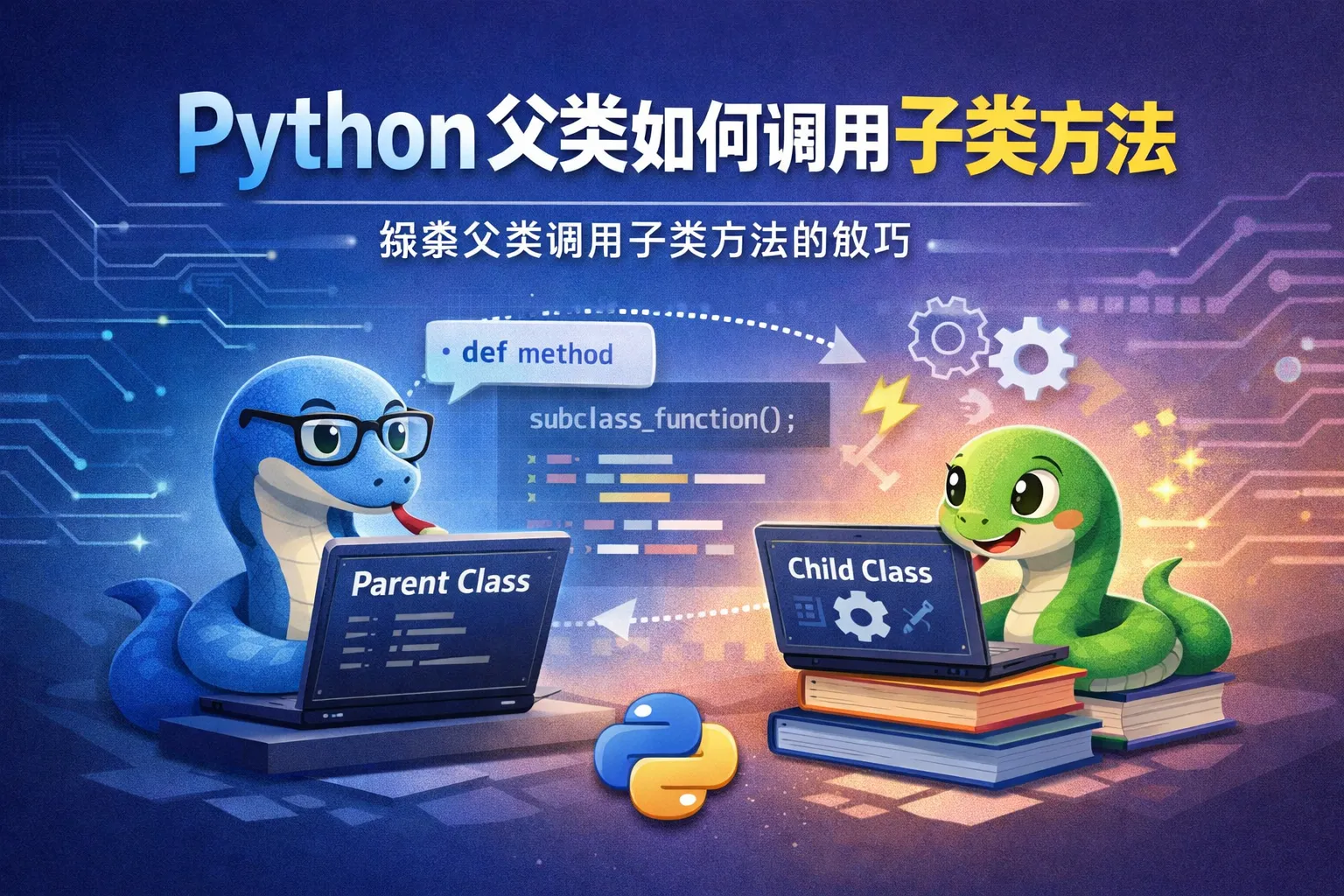 python父类如何调用子类方法