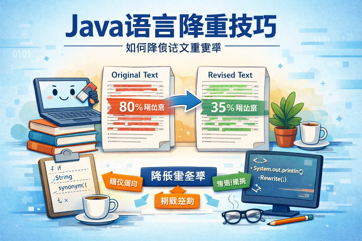 论文java语言描述如何降重