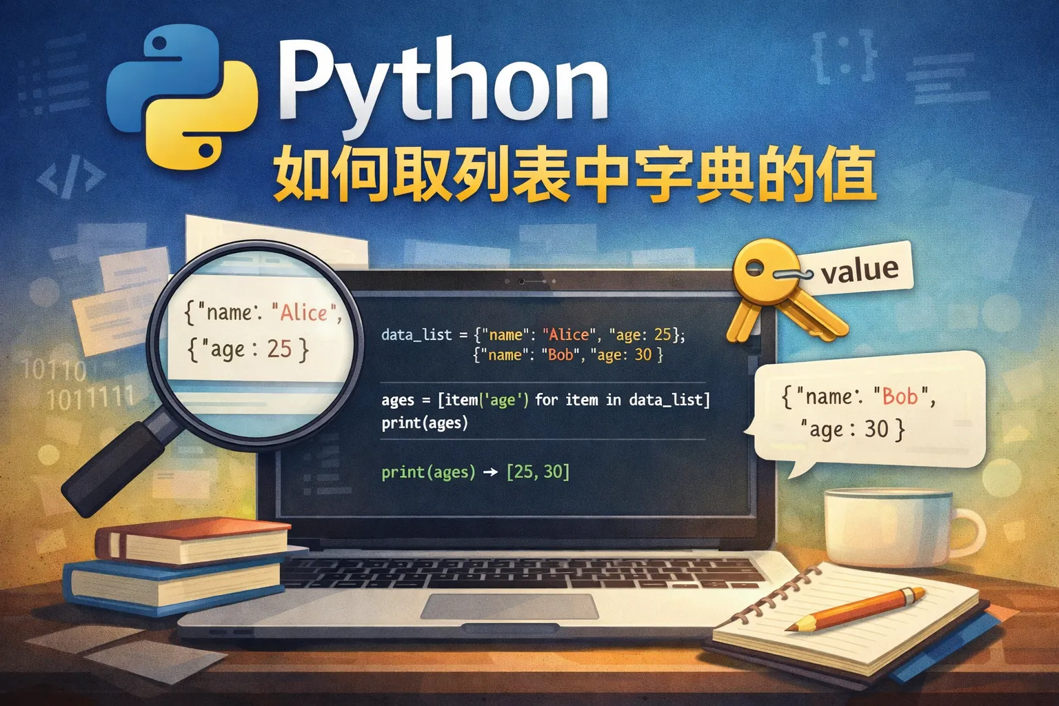 python如何取列表中字典的值