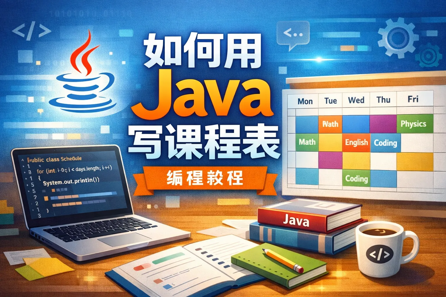 如何用java写课程表