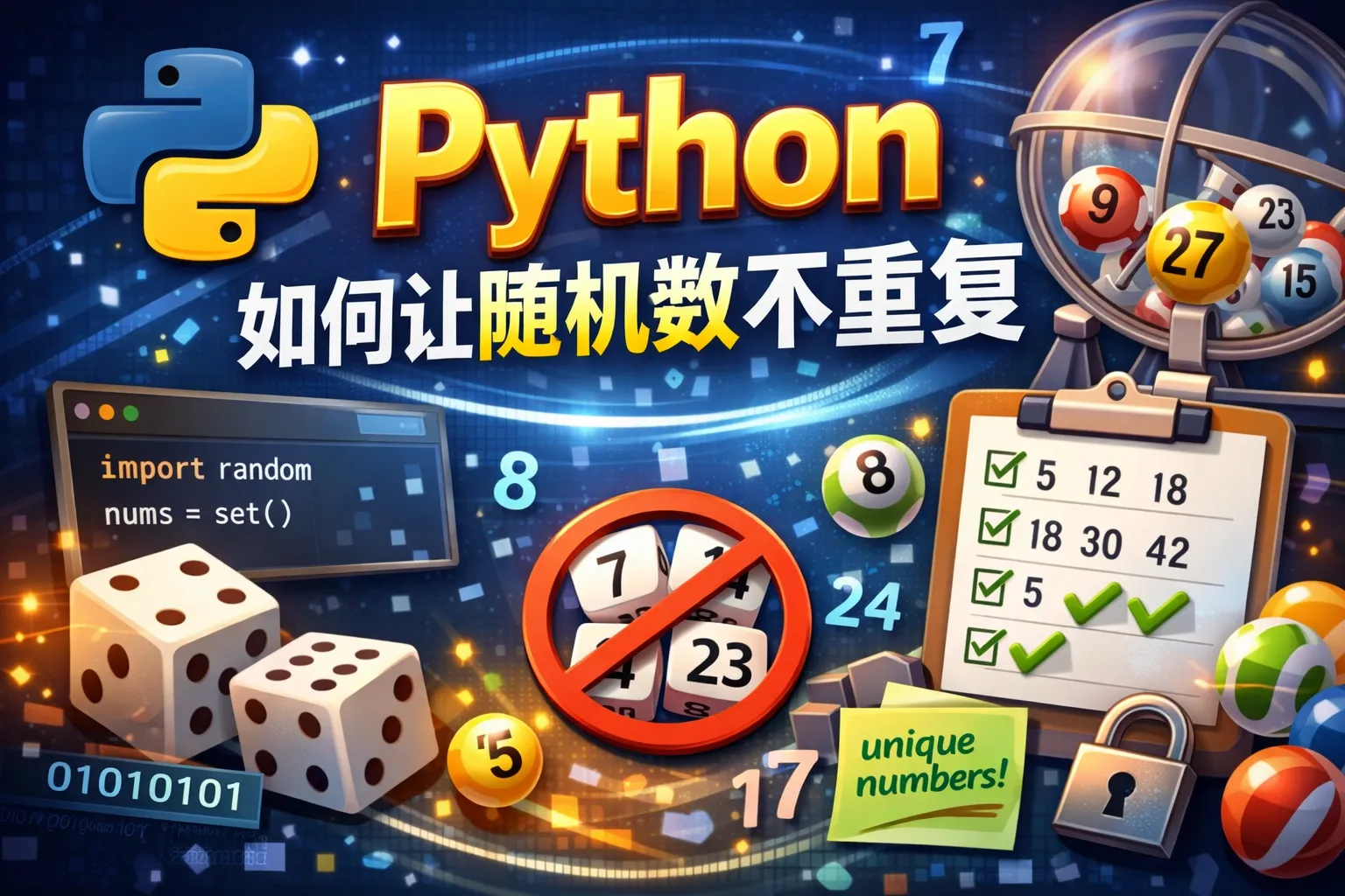 python如何让随机数不重复