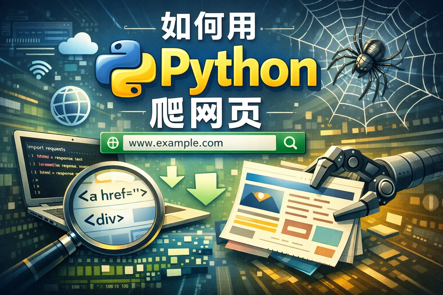如何用用python爬网页