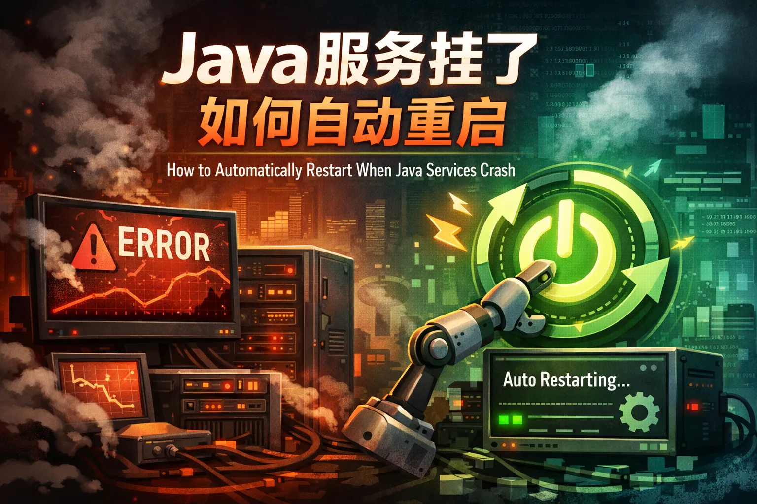 java服务挂了如何自动重启