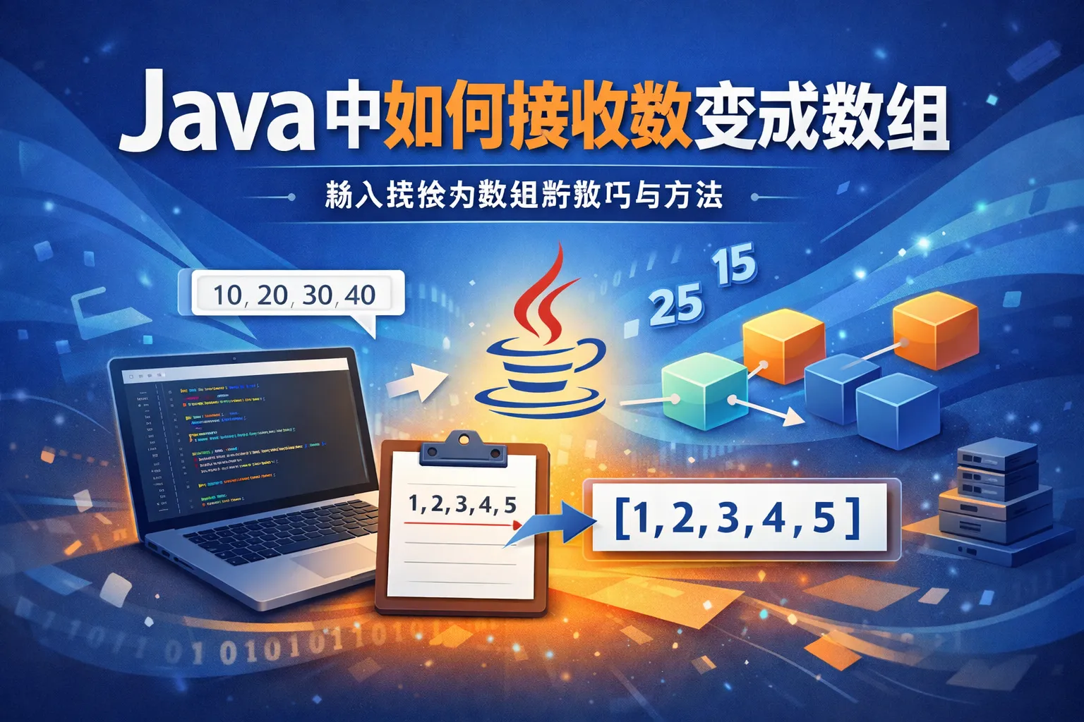 java中如何接收数变成数组