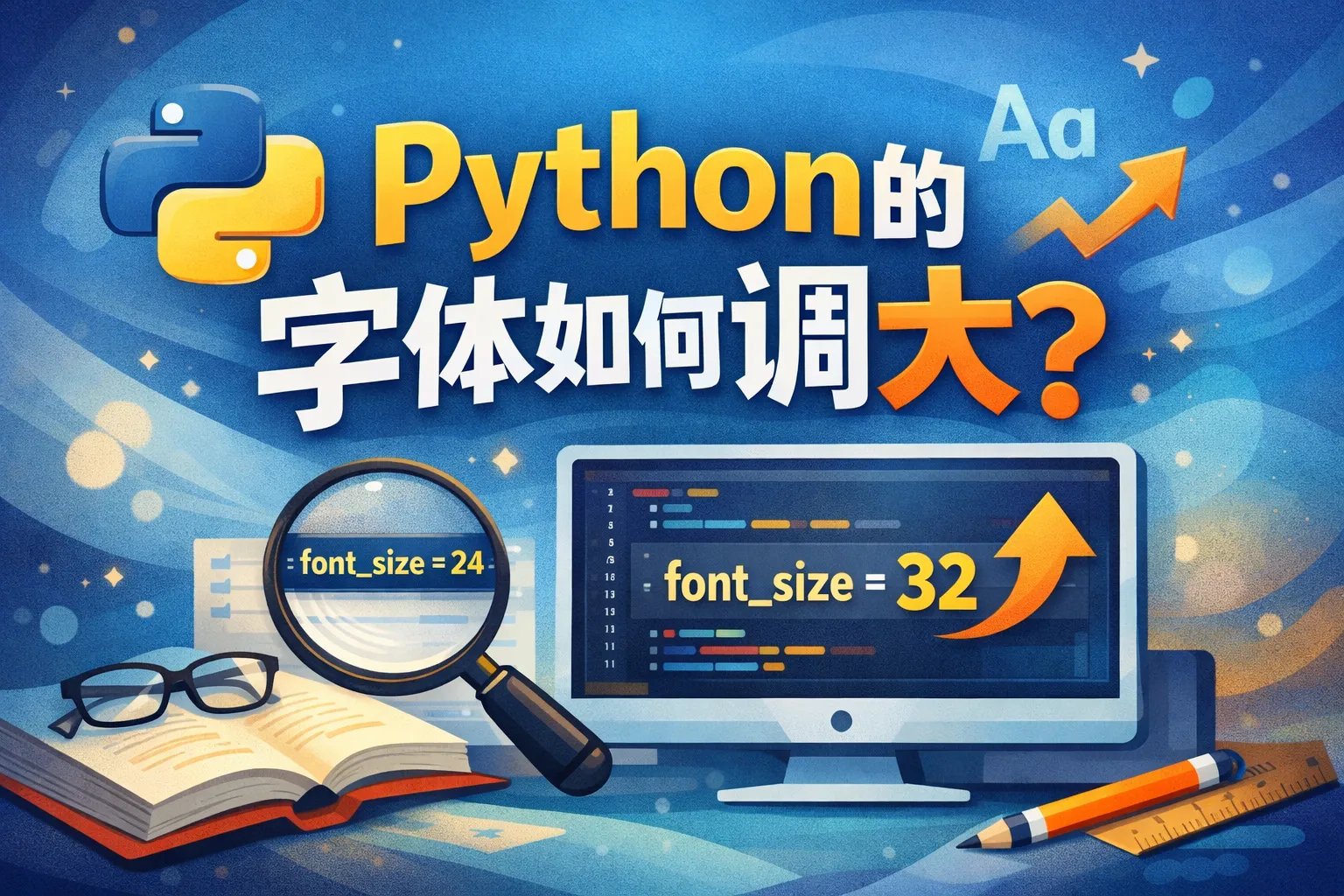 python的字体如何调大
