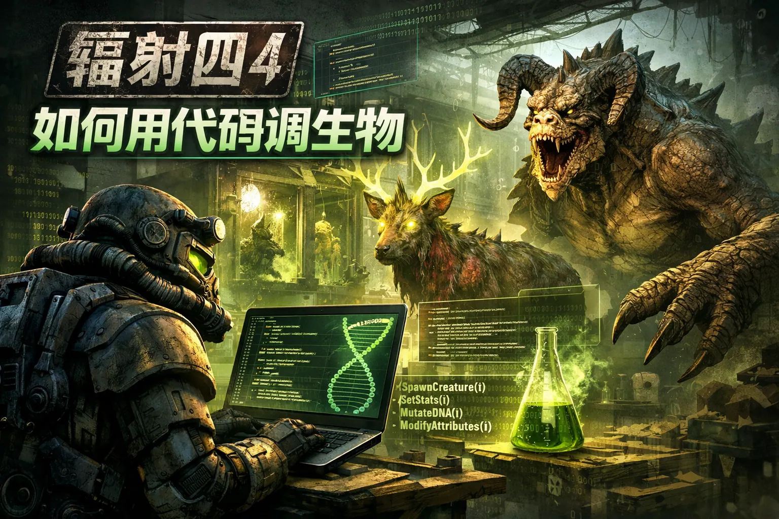 辐射四如何用代码调生物